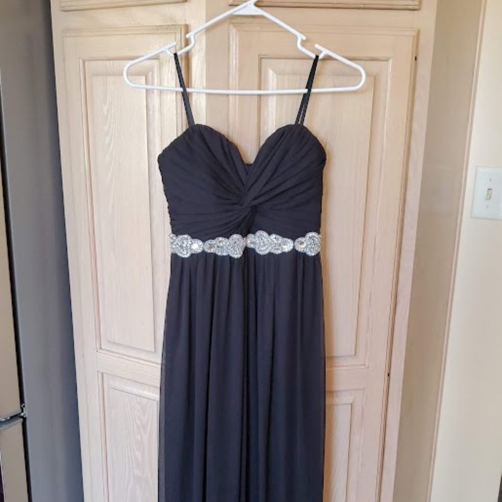 Black formal dress, great for wedding or prom